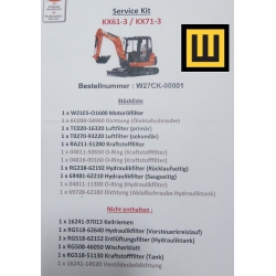 Zestaw serwisowy ( naprawczy ) KUBOTA KX 61-3 / KX 71-3 W27CK00001