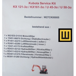 Zestaw serwisowy ( NAPRAWCZY ) KUBOTA KX 121-3 / KX161-3 / U 45-3 / U 50-3 W27CK00005