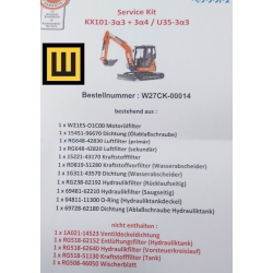 Zestaw serwisowy ( NAPRAWCZY ) KUBOTA KX 101-3 / U35-3 W27CK00014