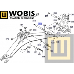 Sworzeń KUBOTA RG13866564 kx018 kx019 boom