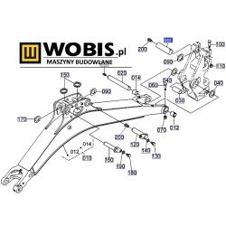 Sworzeń KUBOTA MOCOWANIE SIŁOWNIKA W KONIKU kx018 kx019 RG13866640 boom