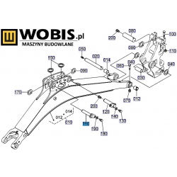 Sworzeń KUBOTA kx018 kx019 RG15866540 boom