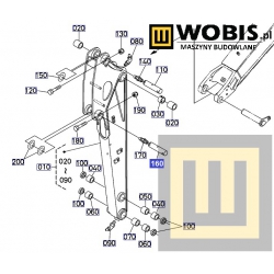 Sworzeń KUBOTA RC68166680 kx037 ramie