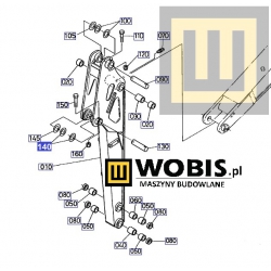 6948167720_podkładka_kubota_kx101_ramie 1,0 mm