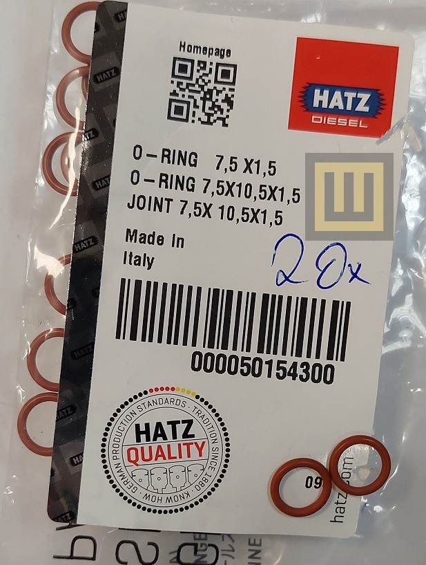 ぽ 50154300 O-ring HATZ 1B 20-40, 673 - króciec zasilania pompy