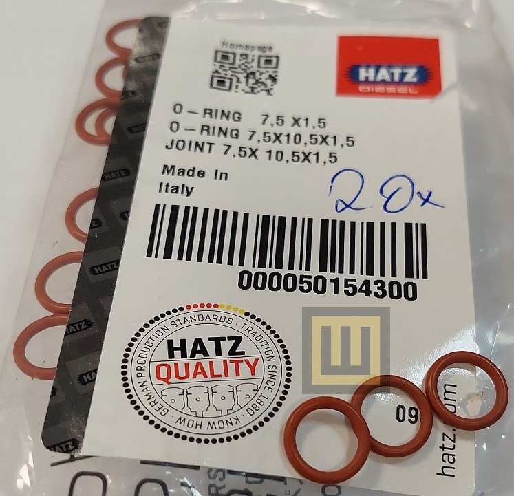 O-ring HATZ 1B 20-40, 673 - króciec zasilania pompy wtryskowej 50154300