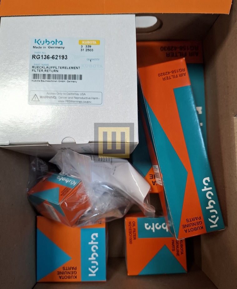 Zestaw serwisowy KUBOTA KX016-4, KX018-4, KX019-4 500 H - W21CK10234