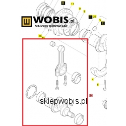 Komplet naprawczy wału HATZ 1D50(WAŁ + PANEWKI+KORBOWÓD+PIERŚCIEŃ OPOROWY)  Numer katalogowy: 01921400