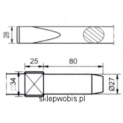 Przecinak 27x80 28/450mm WACKER EH, EHB, BHF Numer katalogowy: 740610450