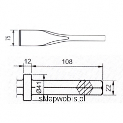 Przecinak 22x108 s 75/305mm  Numer katalogowy: 741950305
