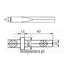 Przecinak 22x82, 380 mm Numer katalogowy: 910233