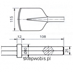 Łopatka 25x108 s 115/280 mm Numer katalogowy: 910435