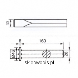 Przecinak 28x160 s 30/450mm; 742210450  Numer katalogowy: 912274