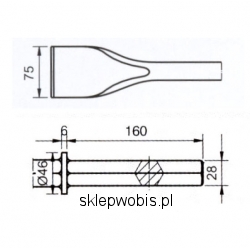 Przecinak szeroki 28x160 s 75/380 mm Numer katalogowy: 912440