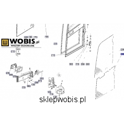 Szyba drzwi KUBOTA KX019, KX018 dolna  Numer katalogowy: RG15846940